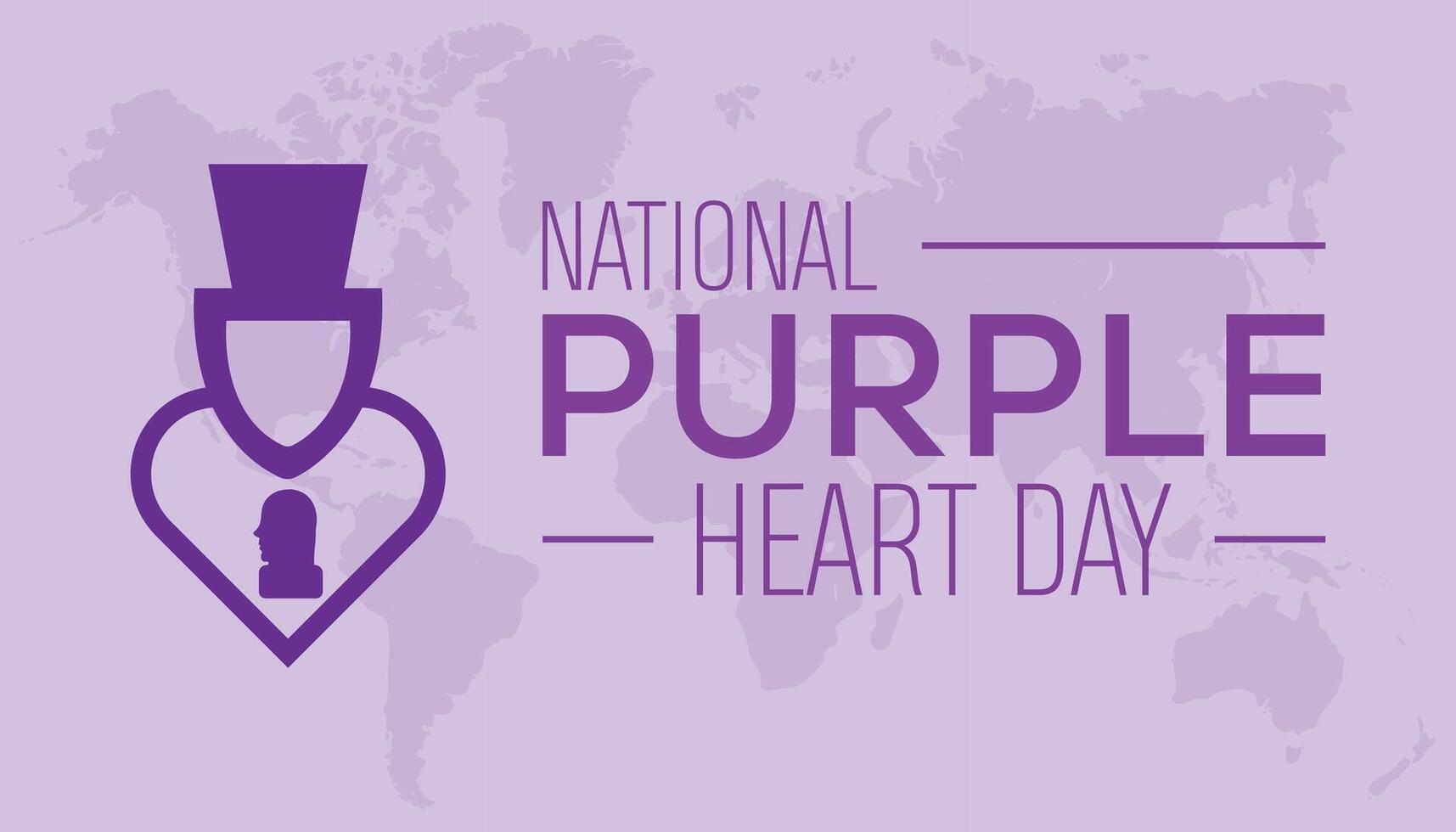 National Purple heart day is observed every year on August.banner design template illustration background design. vector