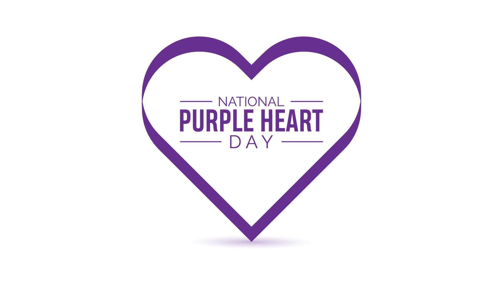 National Purple heart day is observed every year on August.banner design template illustration background design. vector