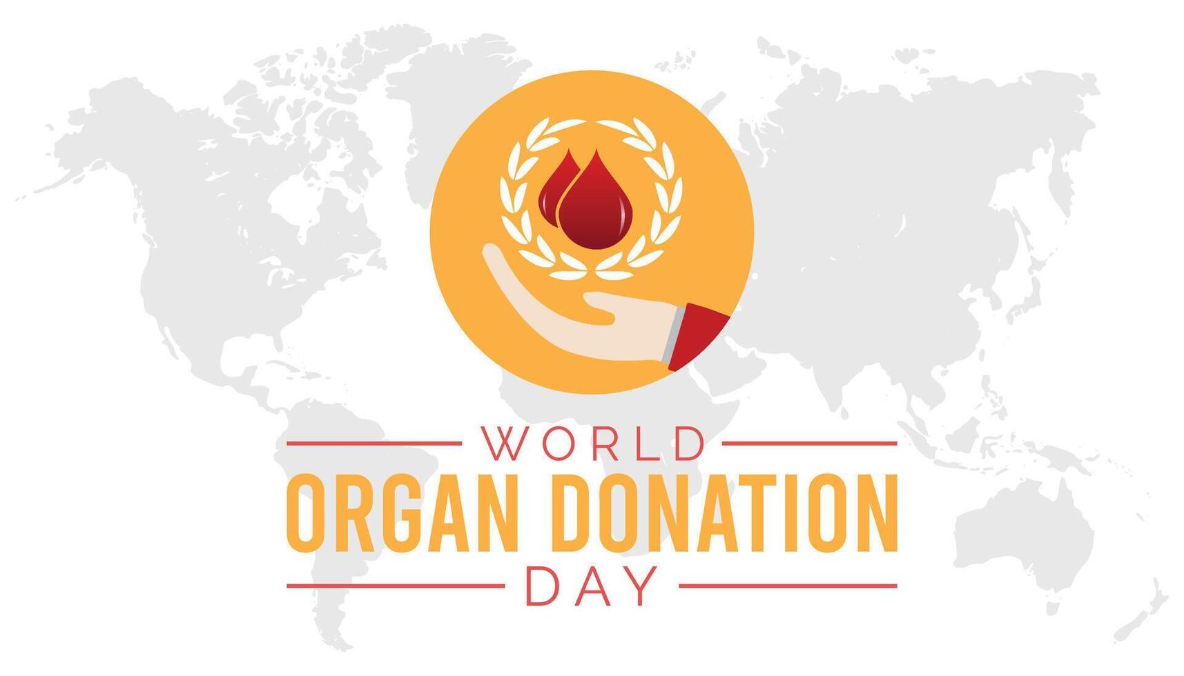 World Organ Donation Day is observed every year on August.banner design template illustration background design. vector