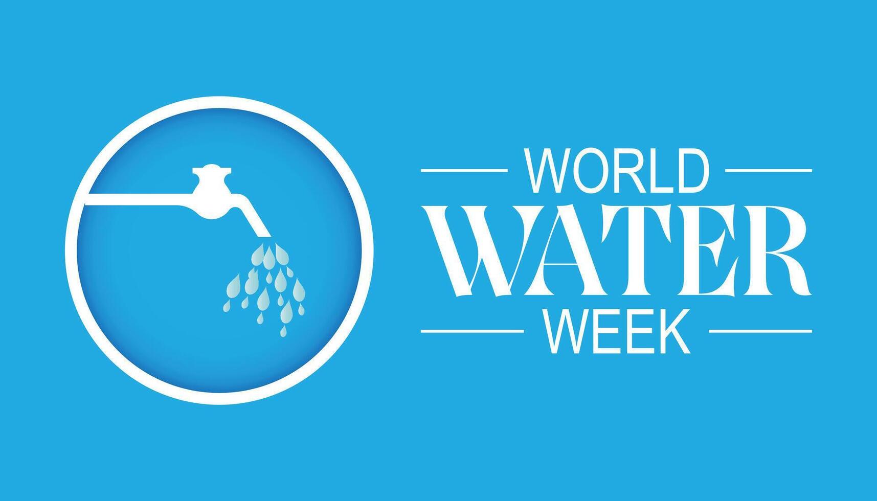 World Water Week is observed every year on August.banner design template illustration background design. vector