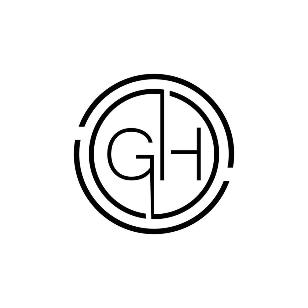 Luxury letter GH logo design.Royal premium letter GH logo design template vector