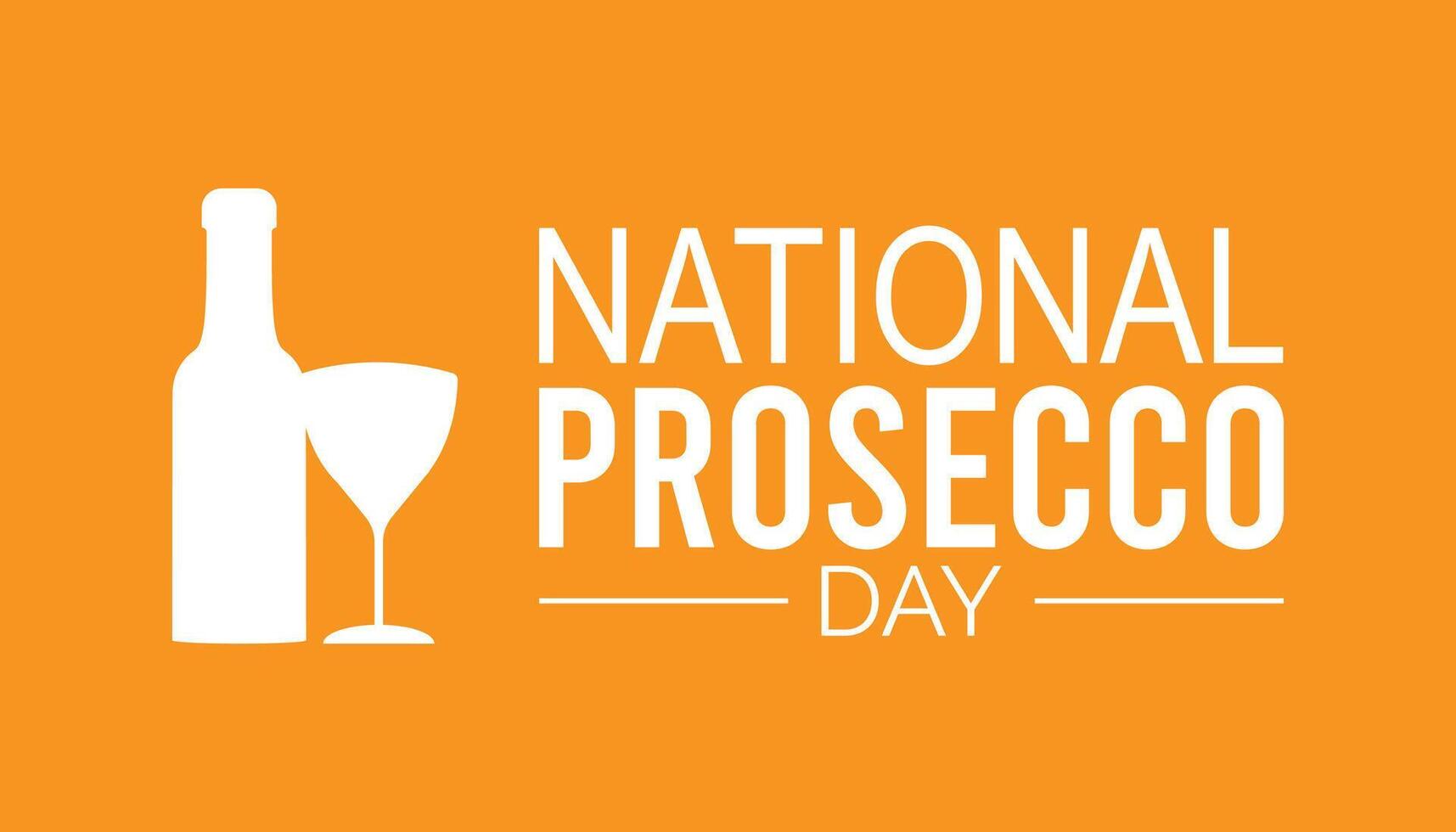 National Prosecco Day is observed every year on August.banner design template illustration background design. vector