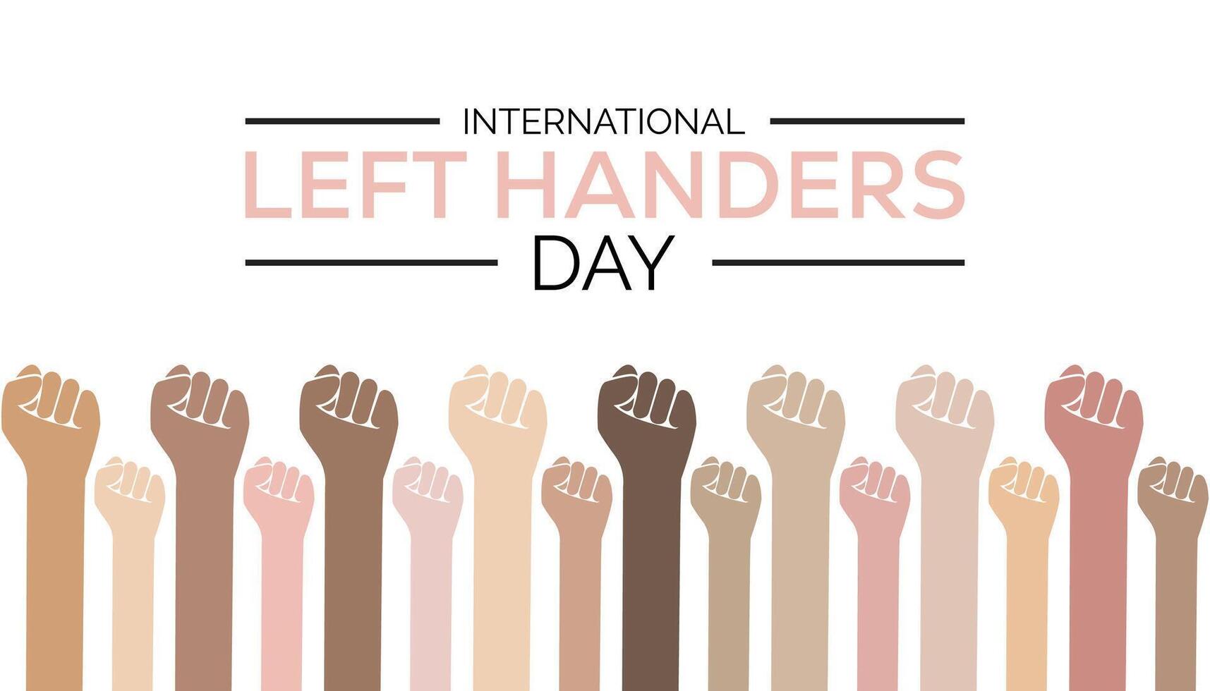 International Left Handers Day is observed every year on August.banner design template illustration background design. vector