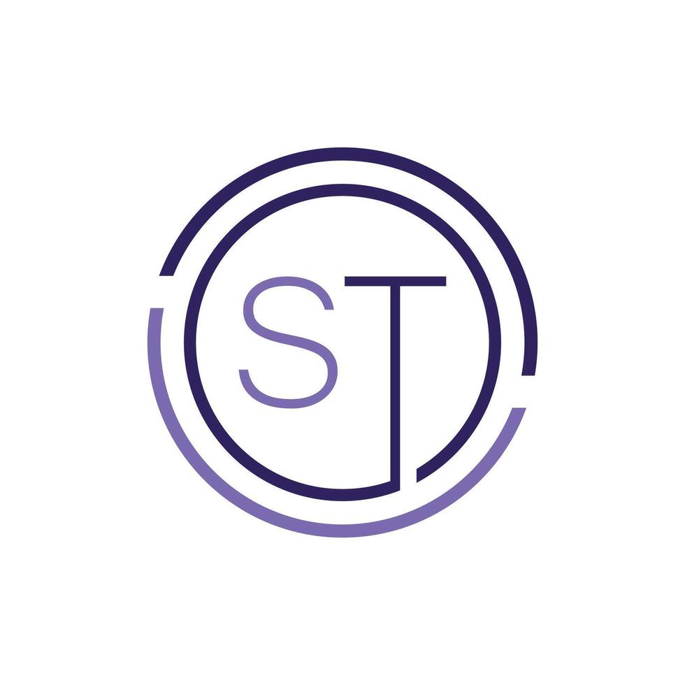 Luxury letter ST logo design.Royal premium letter ST logo design template vector