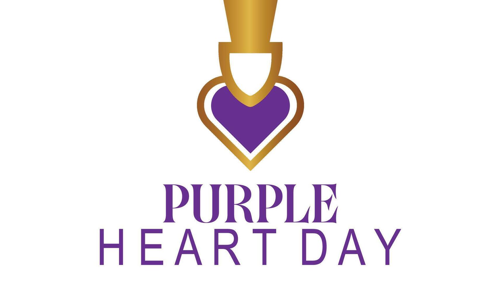 National Purple heart day is observed every year on August.banner design template illustration background design. vector