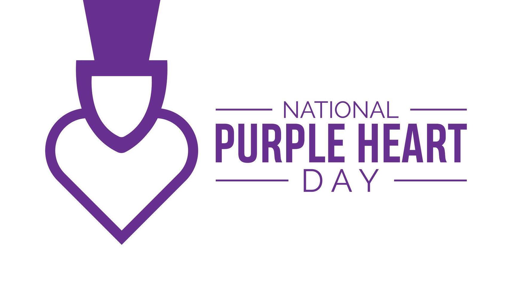 National Purple heart day is observed every year on August.banner design template illustration background design. vector