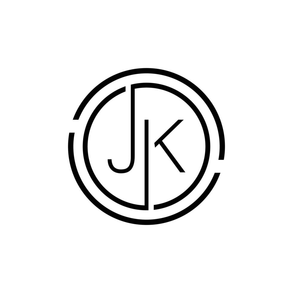 Luxury letter JK logo design.Royal premium letter JK logo design template vector