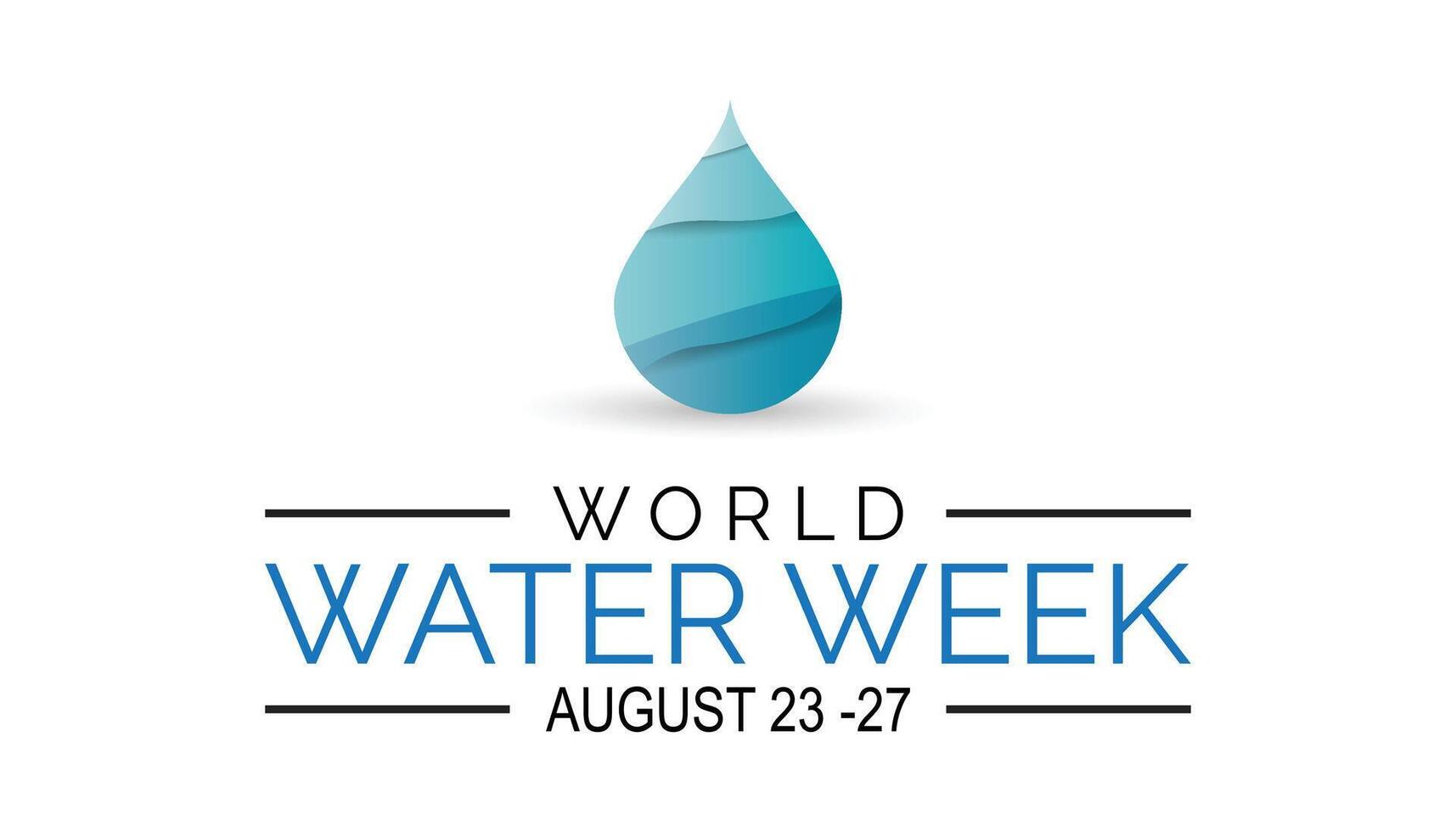 World Water Week is observed every year on August.banner design template illustration background design. vector