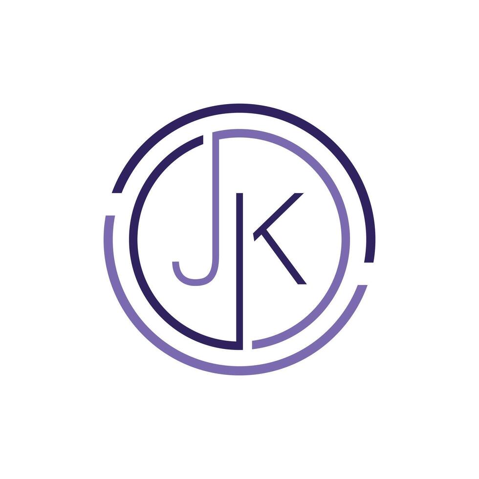 Luxury letter JK logo design.Royal premium letter JK logo design template vector