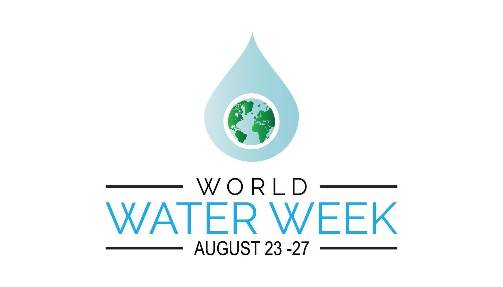 World Water Week is observed every year on August.banner design template illustration background design. vector