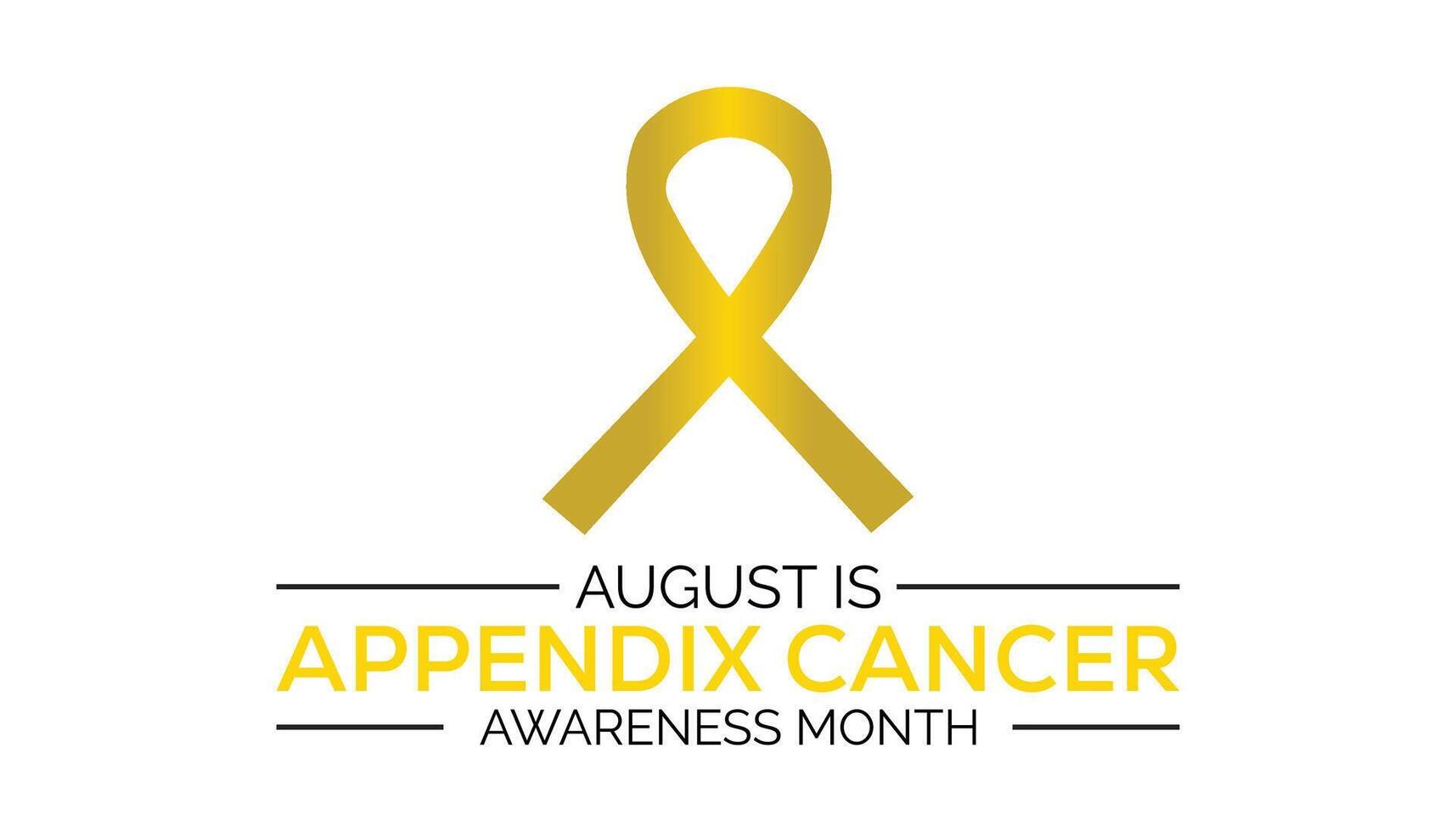 Appendix Cancer Awareness Month is observed every year on August.banner design template illustration background design. vector