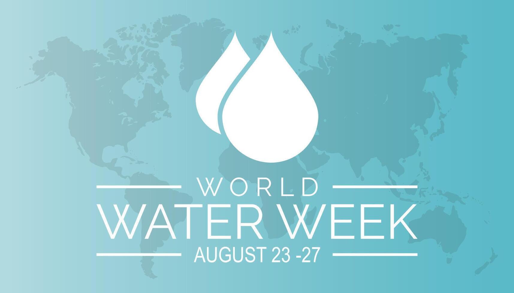 World Water Week is observed every year on August.banner design template illustration background design. vector