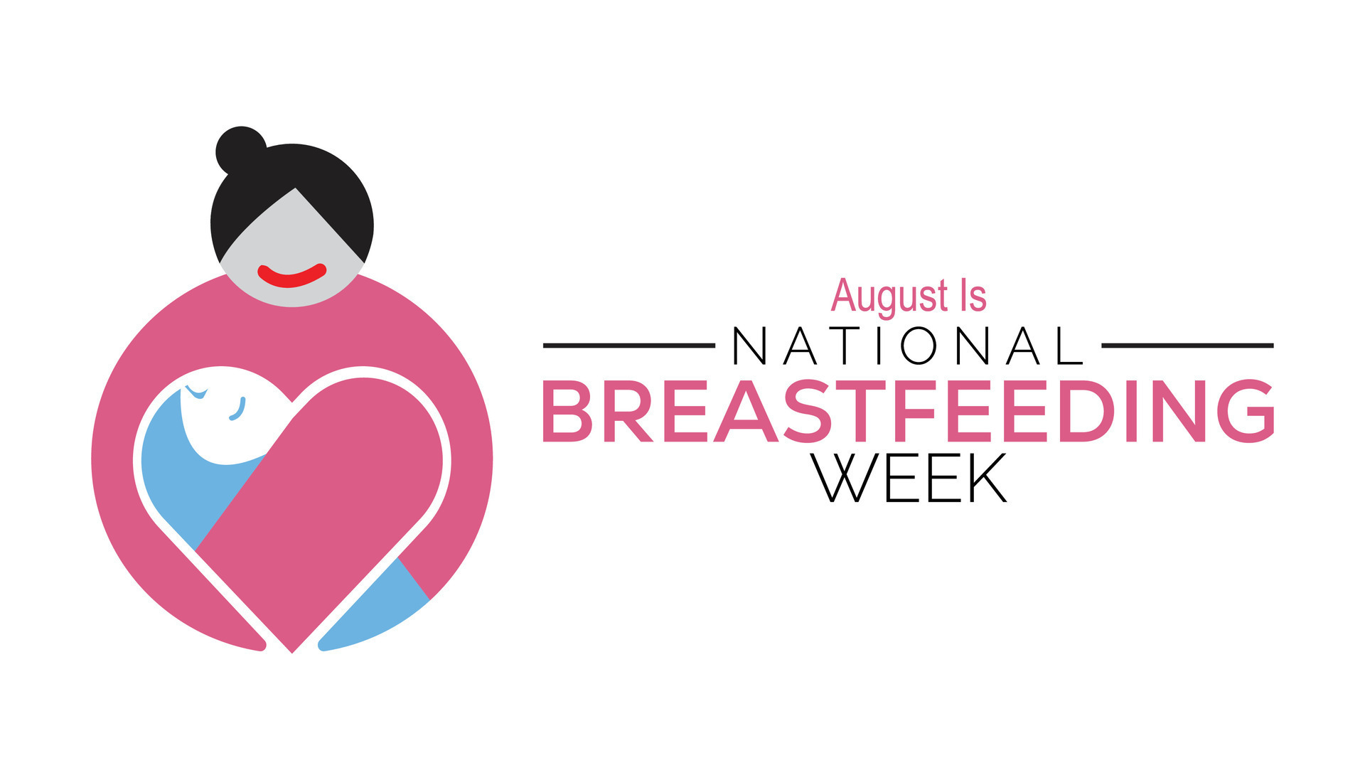 National Breastfeeding Week is observed every year on August.banner design template illustration