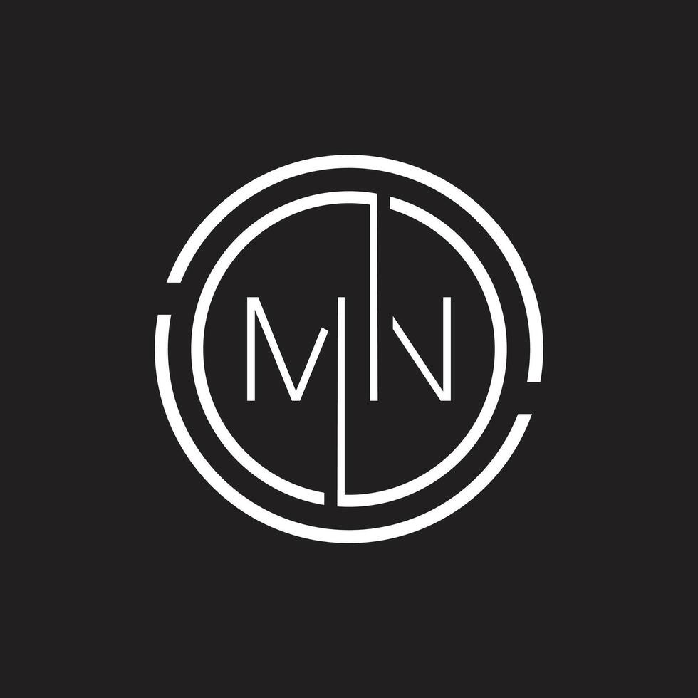 Luxury letter MN logo design.Royal premium letter MN logo design template vector