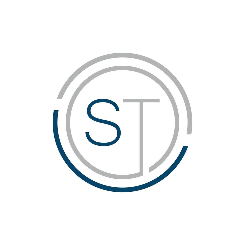 Luxury letter ST logo design.Royal premium letter ST logo design template vector