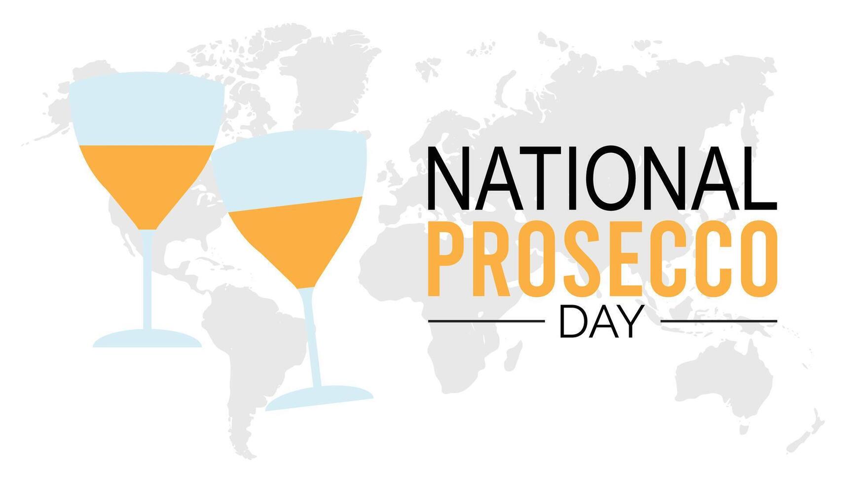 National Prosecco Day is observed every year on August.banner design template illustration background design. vector