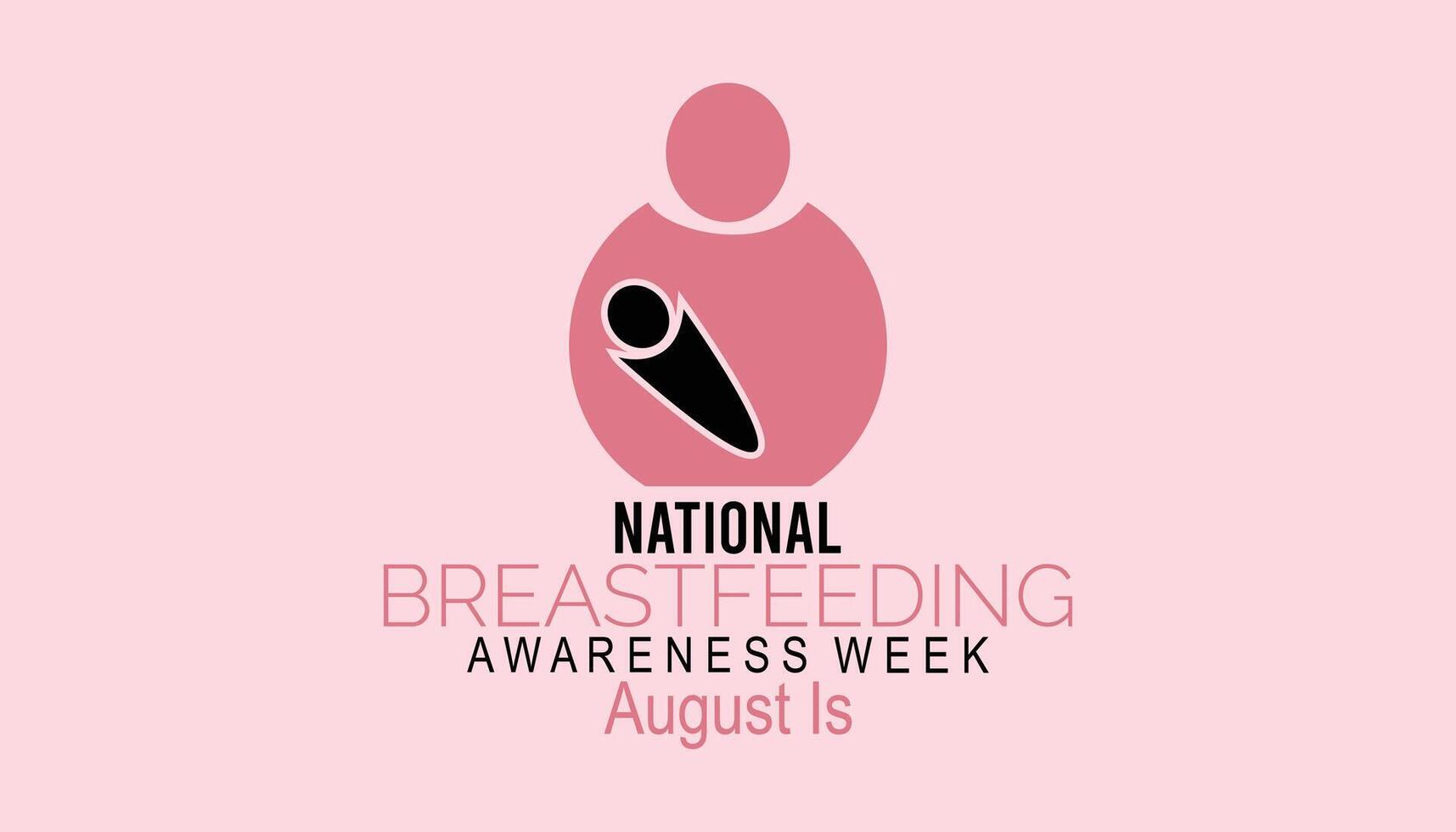 National Breastfeeding Week is observed every year on August.banner design template illustration