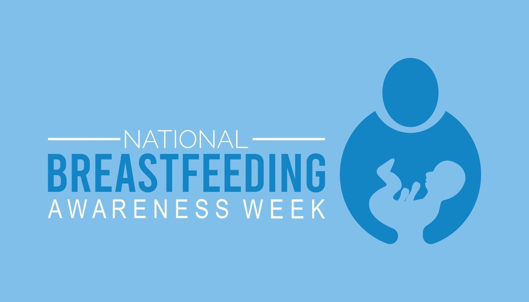 National Breastfeeding Week is observed every year on August.banner design template illustration