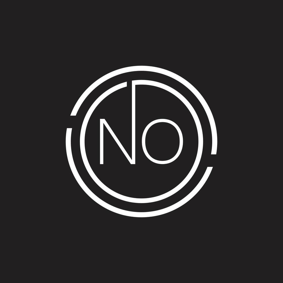 Luxury letter NO logo design.Royal premium letter NO logo design template vector