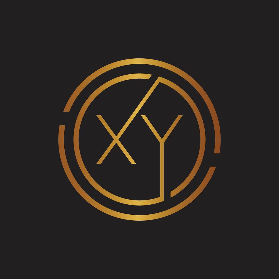 Luxury letter XY logo design.Royal premium letter XY logo design template vector