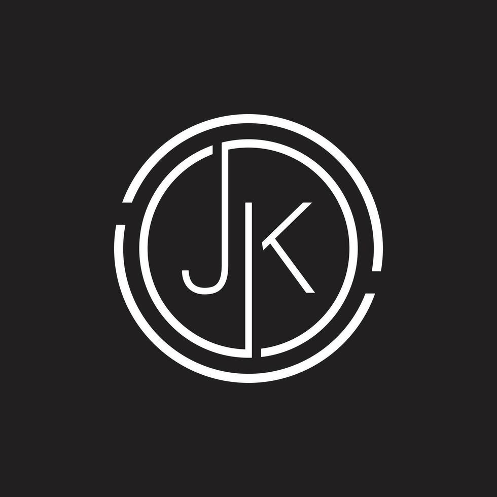 Luxury letter JK logo design.Royal premium letter JK logo design template vector