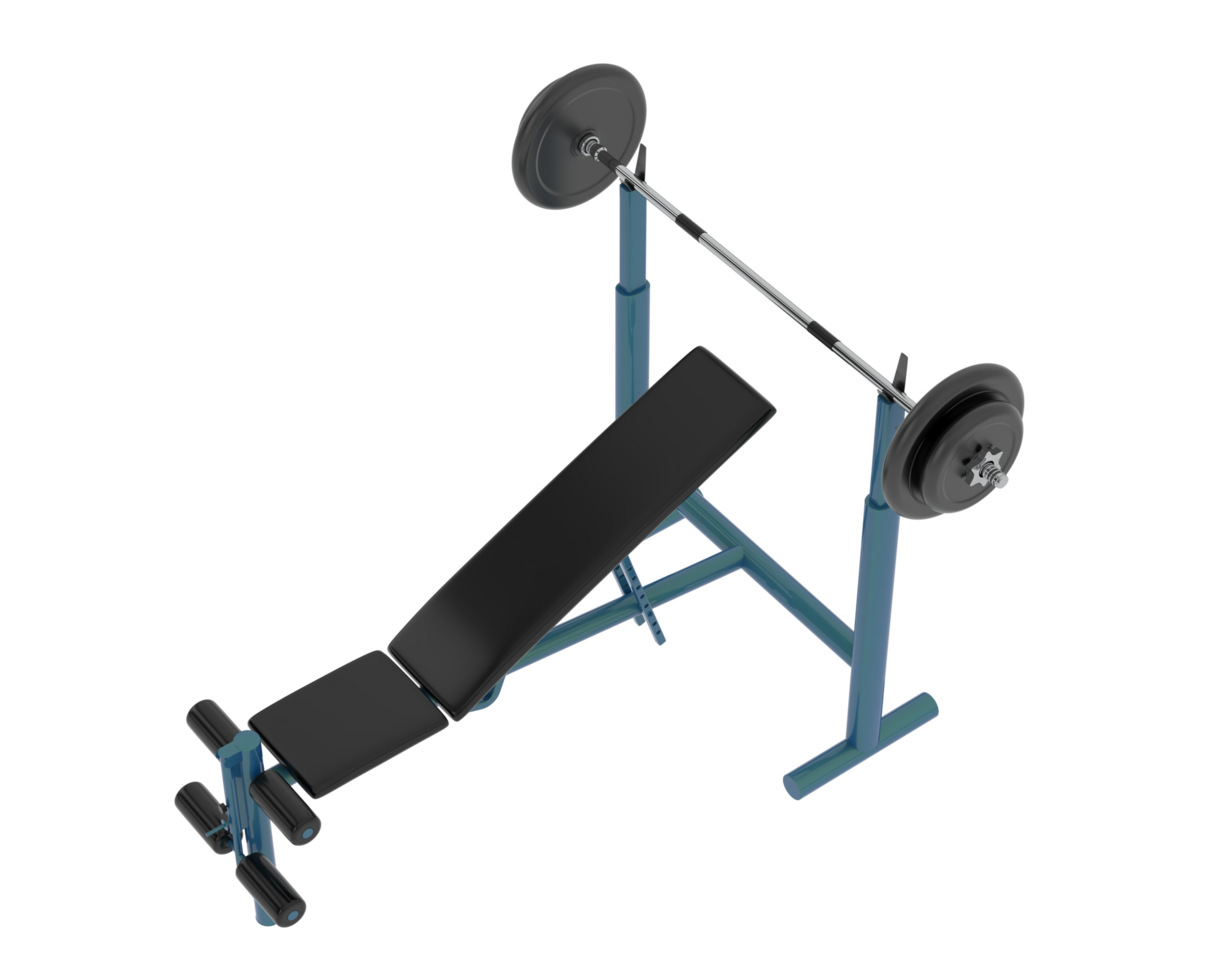 Bench press isolated on background. 3d rendering - illustration png