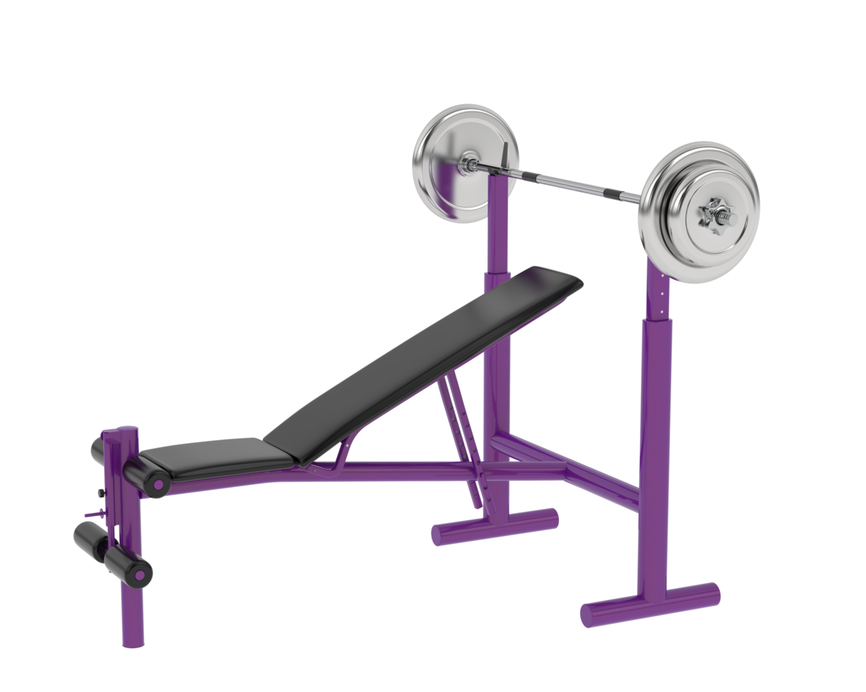 Bench press isolated on background. 3d rendering - illustration png