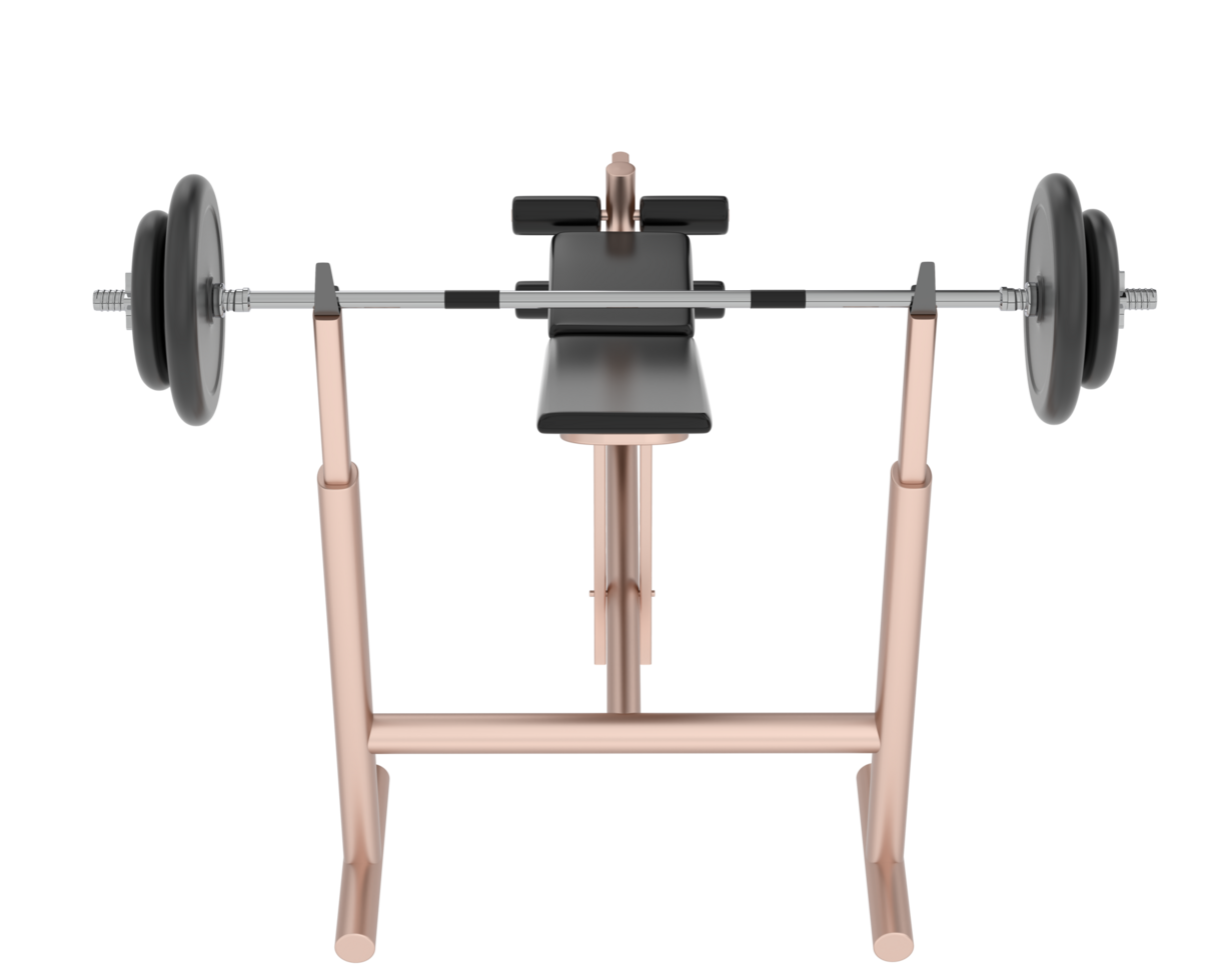 Bench press isolated on background. 3d rendering - illustration png
