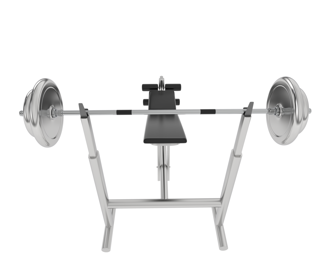 Bench press isolated on background. 3d rendering - illustration png