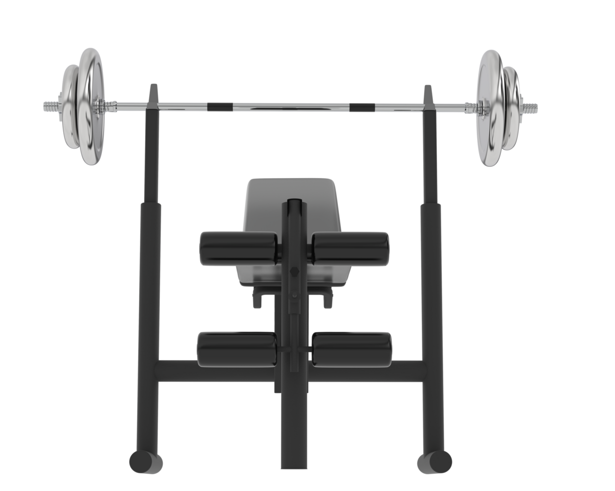 Bench press isolated on background. 3d rendering - illustration png