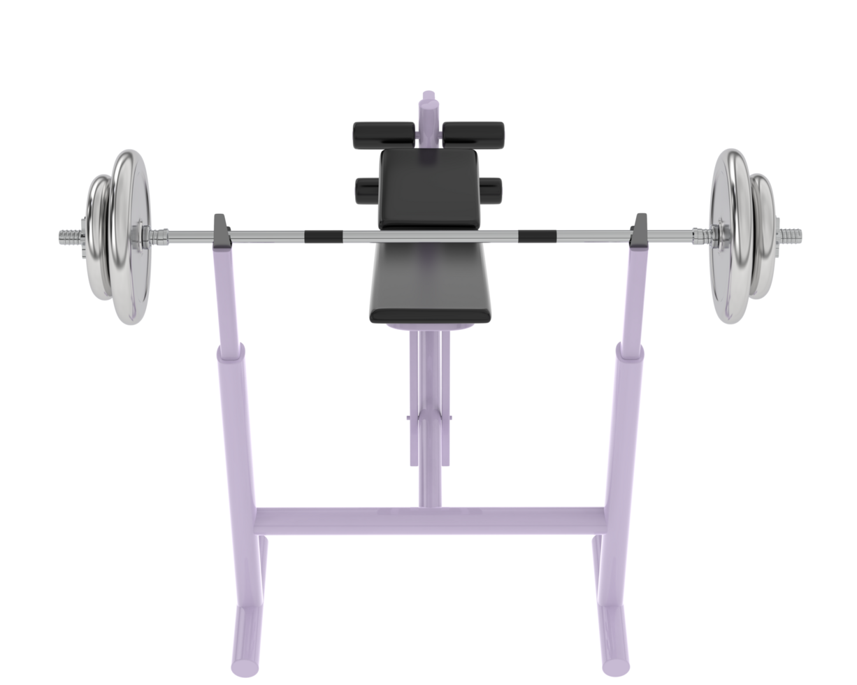 Bench press isolated on background. 3d rendering - illustration png