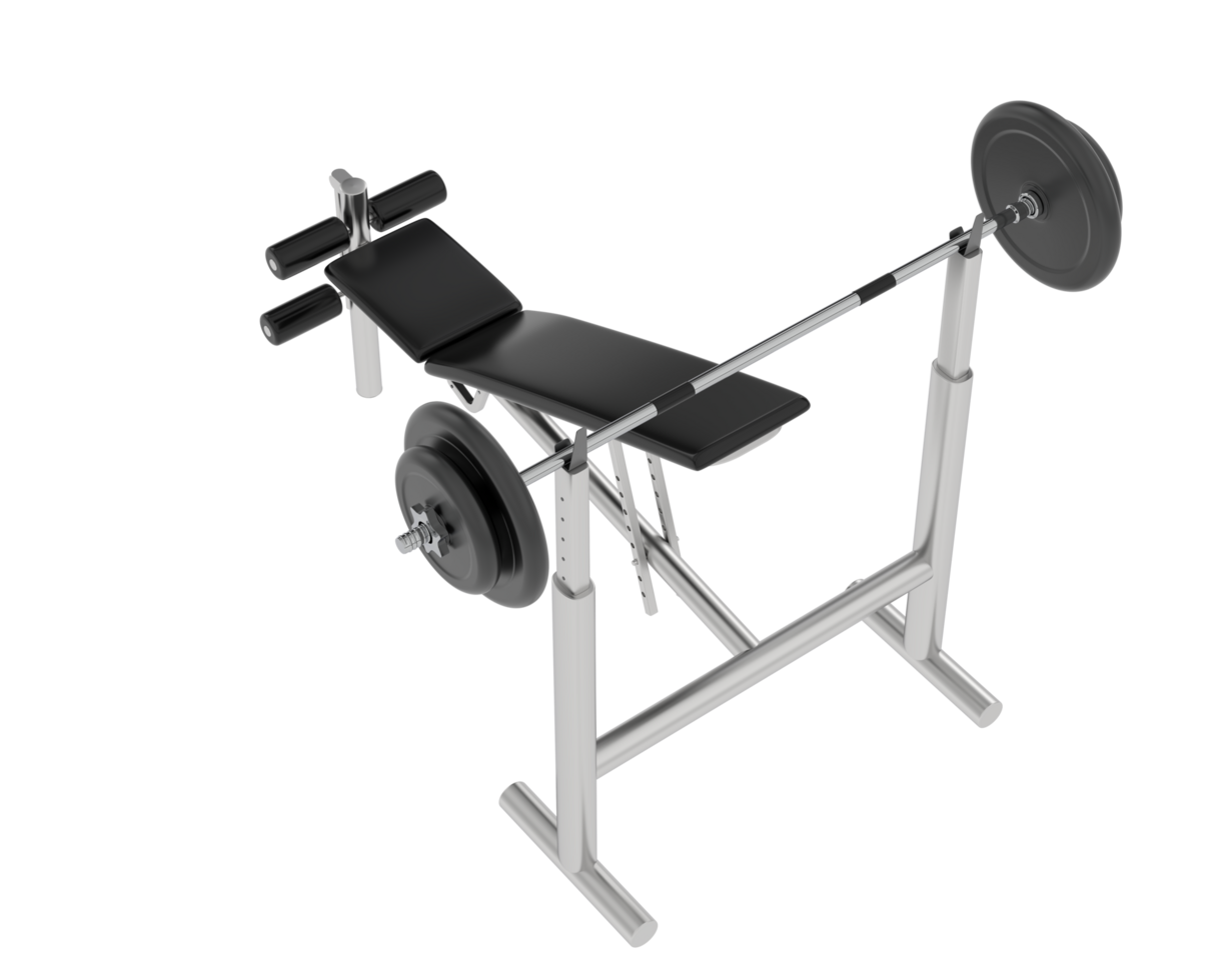 Bench press isolated on background. 3d rendering - illustration png