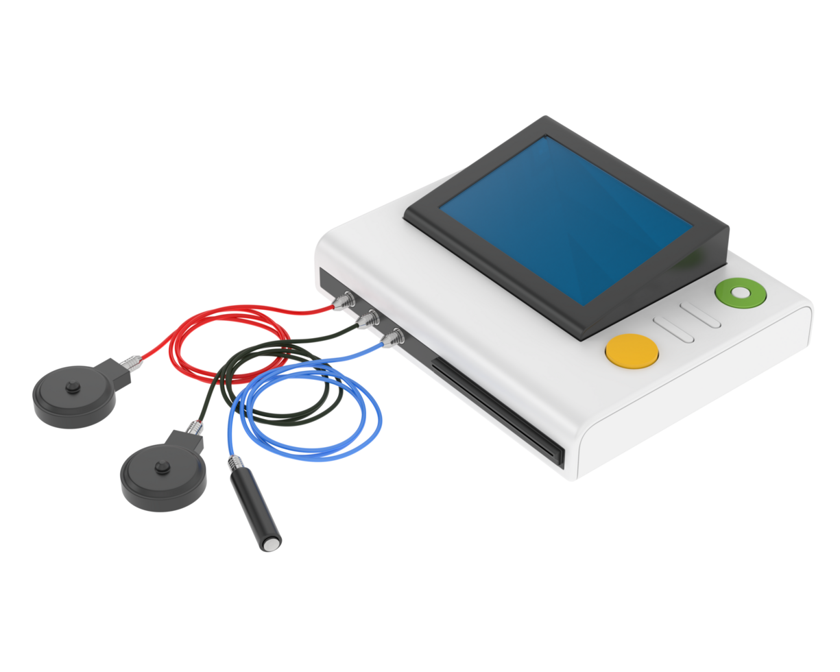 Fetal monitor isolated on background. 3d rendering - illustration png