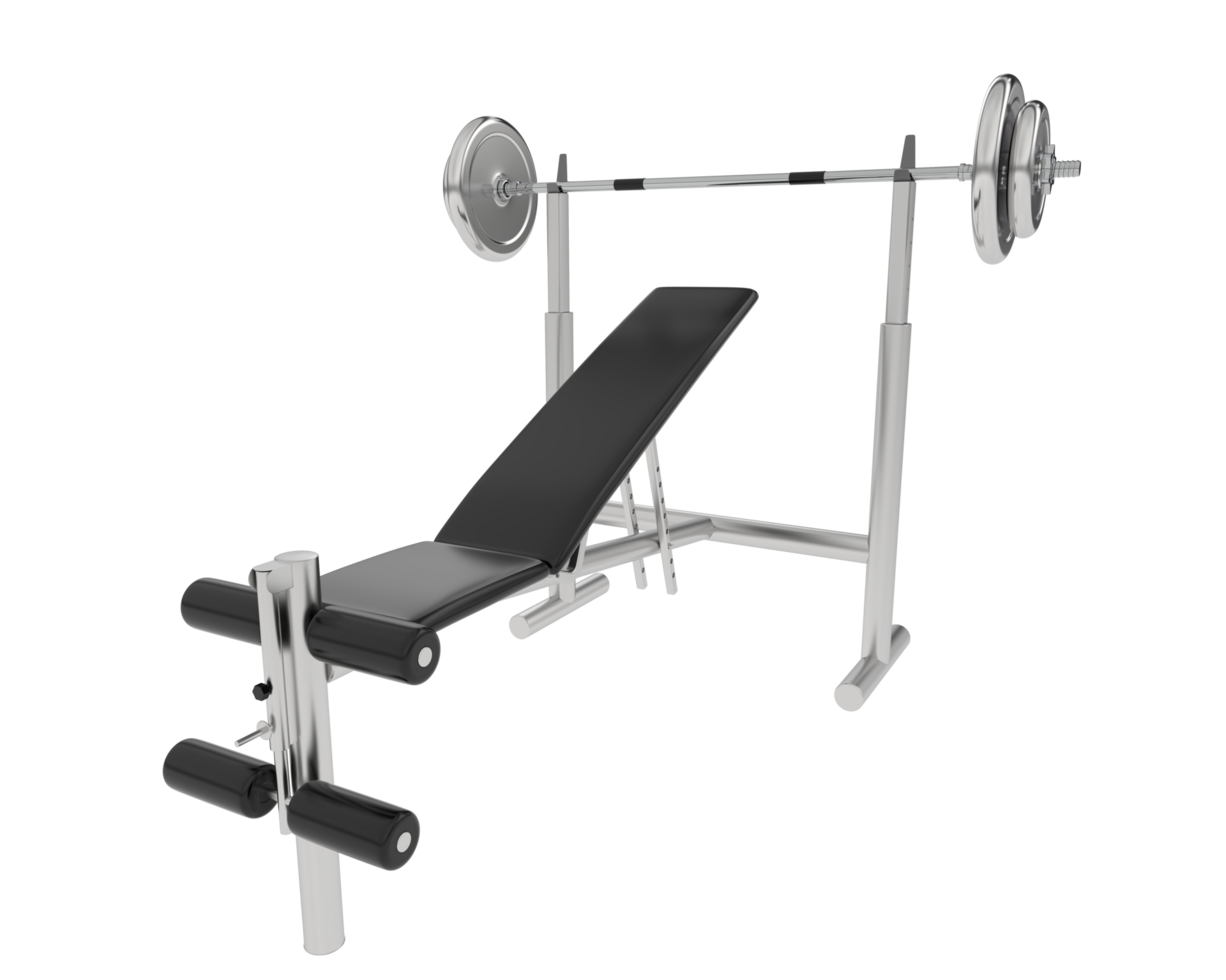 Bench press isolated on background. 3d rendering - illustration png