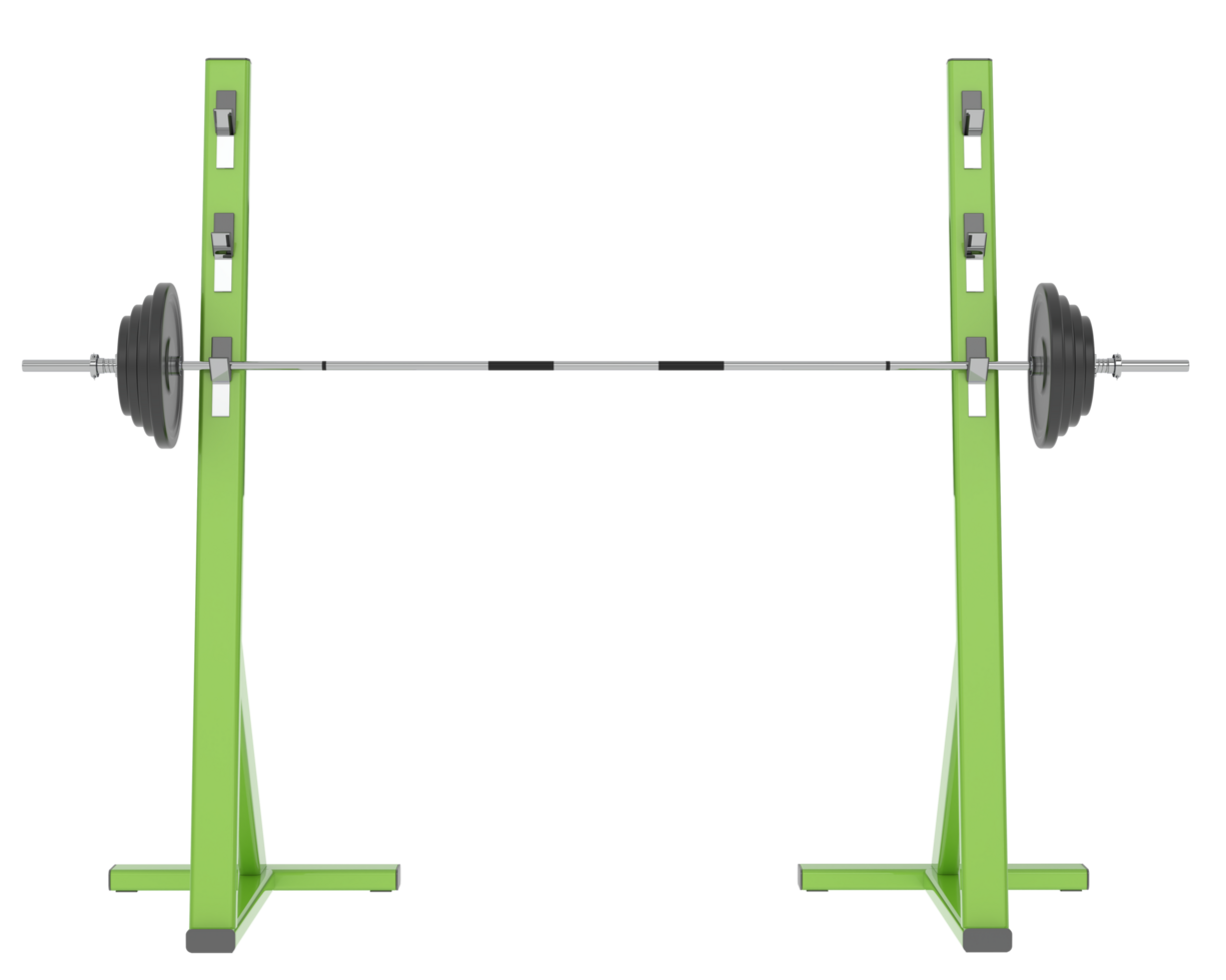 Weight bench isolated on background. 3d rendering - illustration png