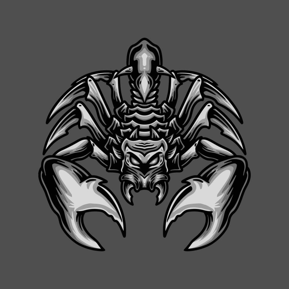 Scorpion Mascot Logo Illustration Clipart vector