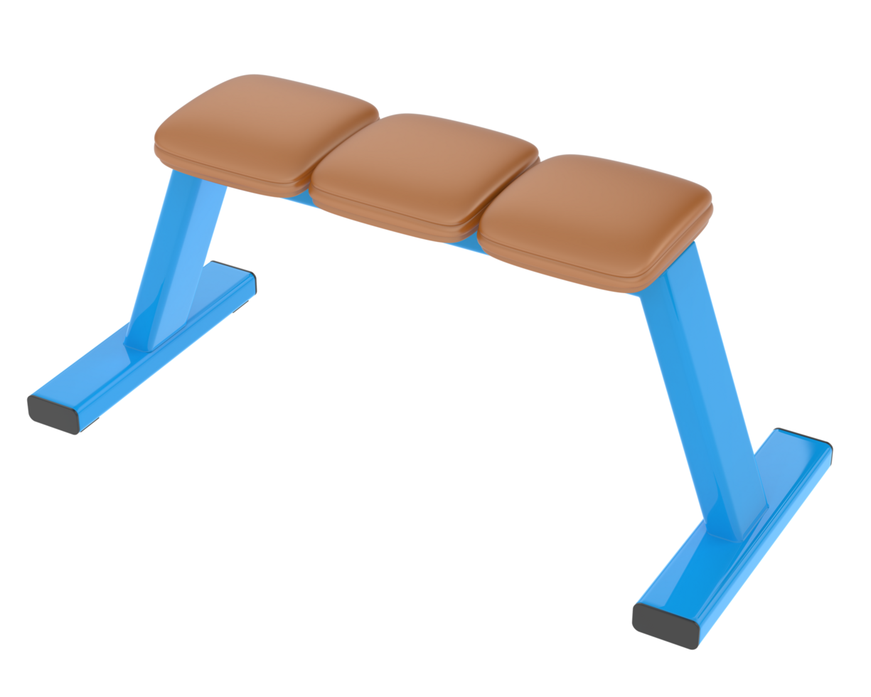 Gym bench isolated on background. 3d rendering - illustration png