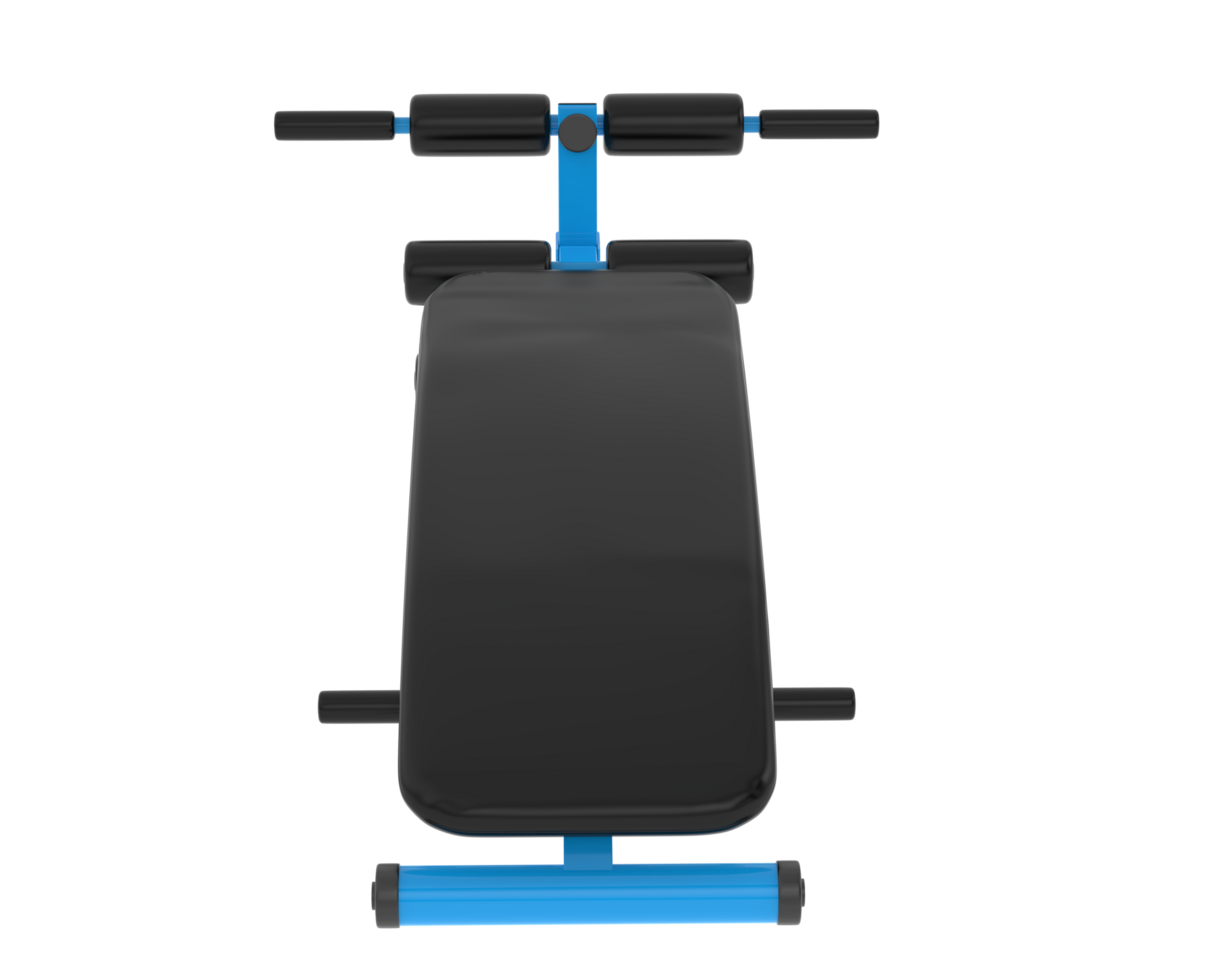 Adjustable bench for gym isolated on background. 3d rendering - illustration png