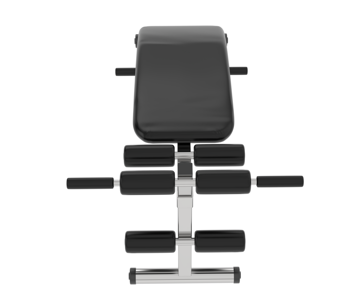 Adjustable bench for gym isolated on background. 3d rendering - illustration png