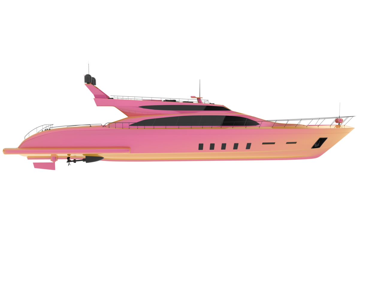 Luxury yacht isolated on background. 3d rendering - illustration png