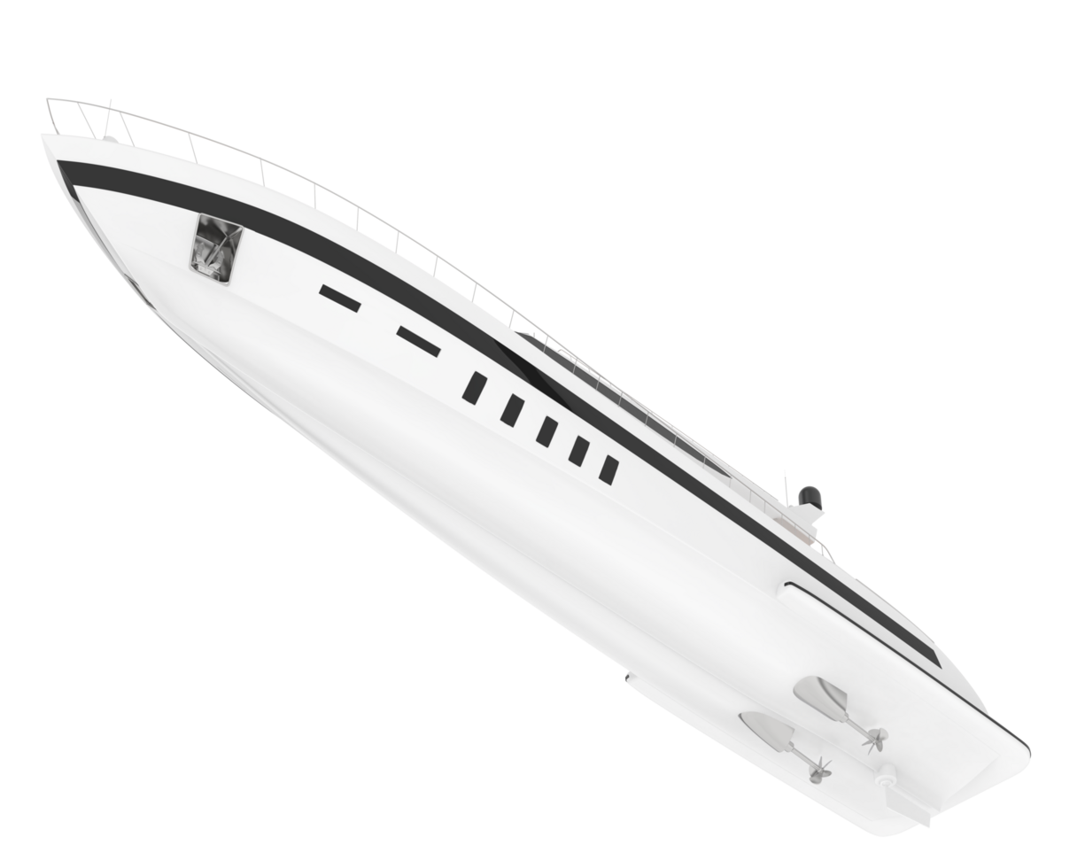 Luxury yacht isolated on background. 3d rendering - illustration png