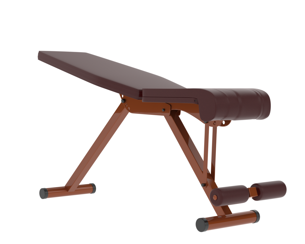 Gym bench isolated on background. 3d rendering - illustration png