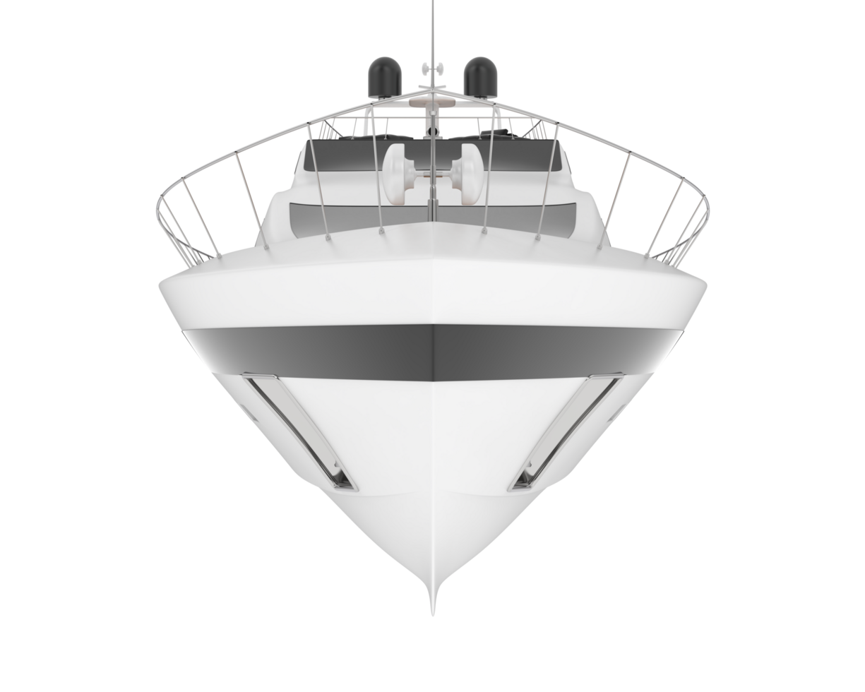 Luxury yacht isolated on background. 3d rendering - illustration png