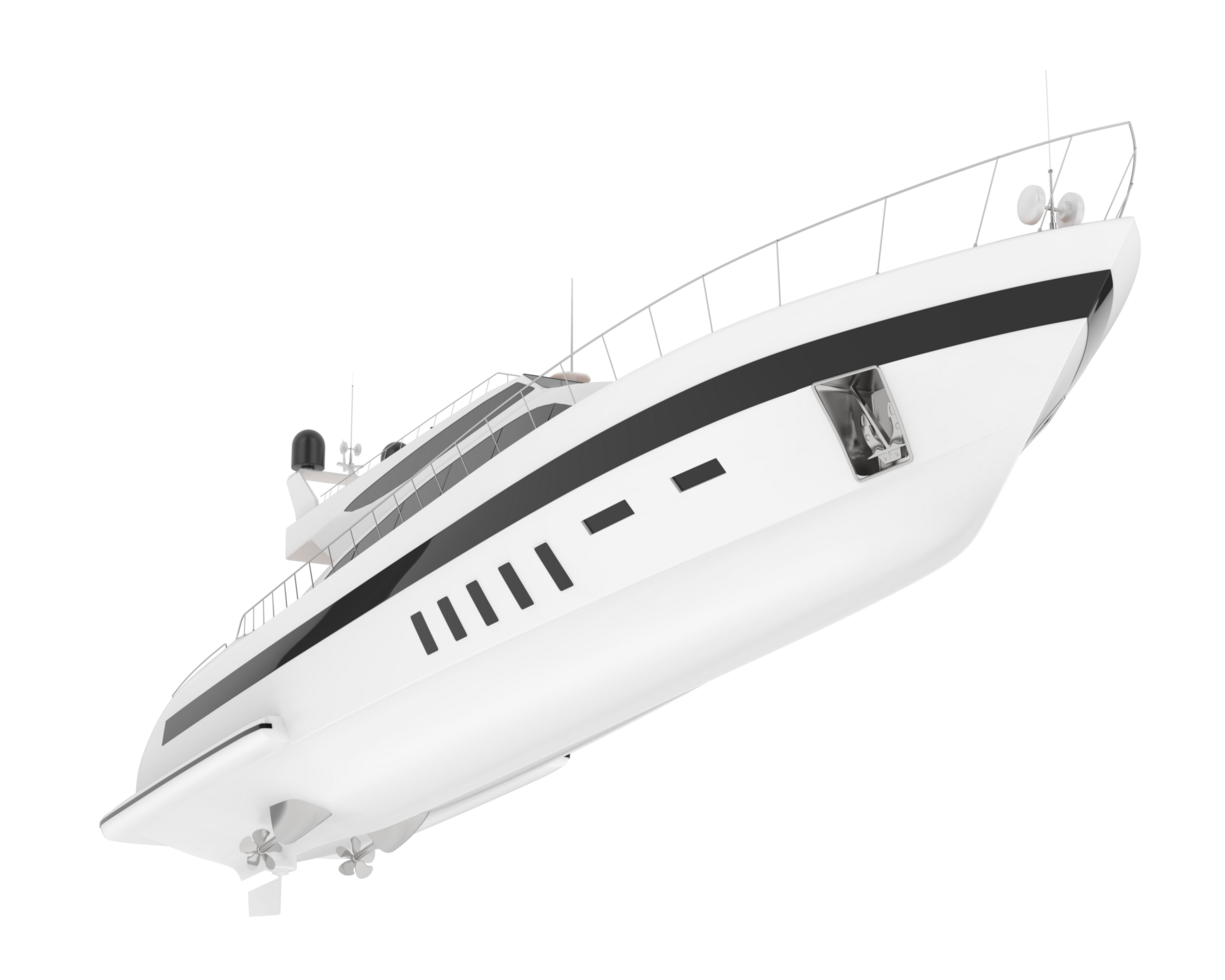 Luxury yacht isolated on background. 3d rendering - illustration png