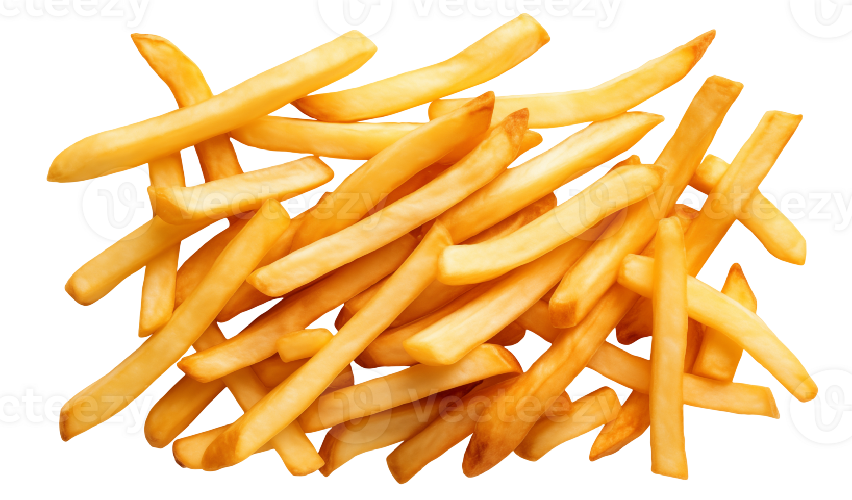 French fries crispy Isolated on transparent background png