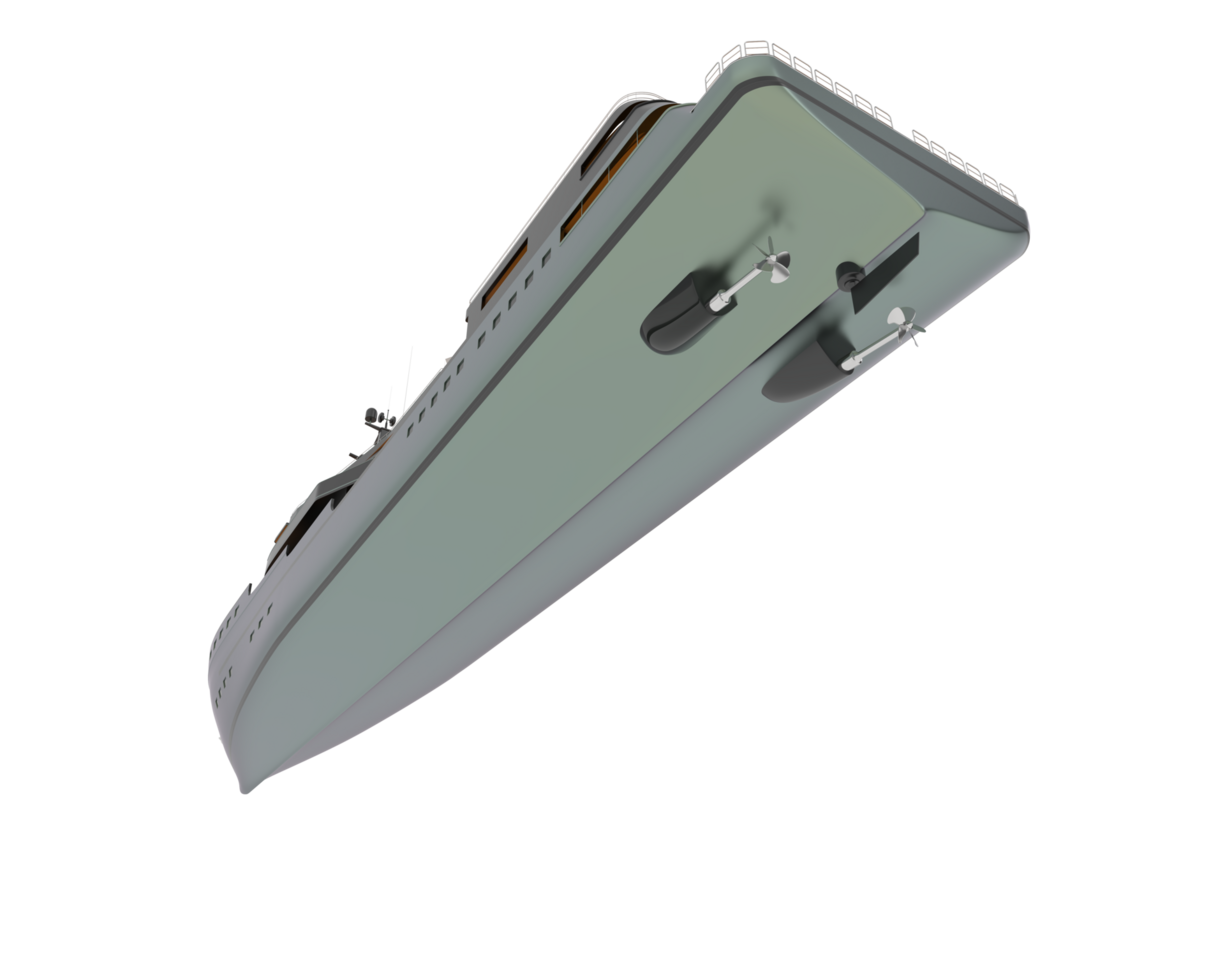 Mega yacht isolated on background. 3d rendering - illustration png