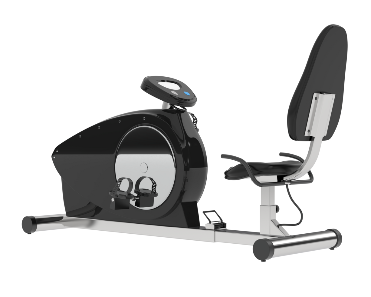 Gym bike isolated on background. 3d rendering - illustration png