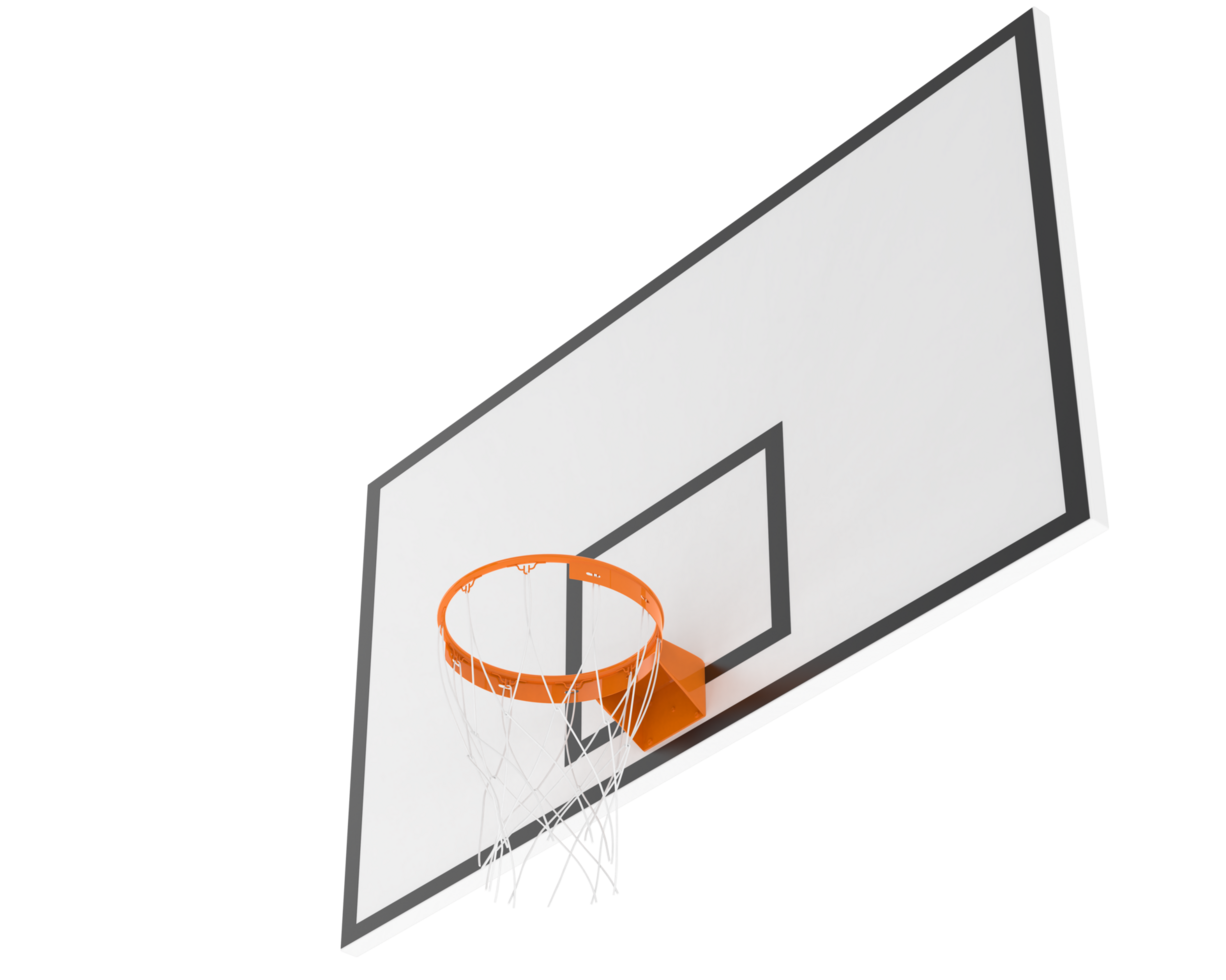 Basketball hoop isolated on background. 3d rendering - illustration png