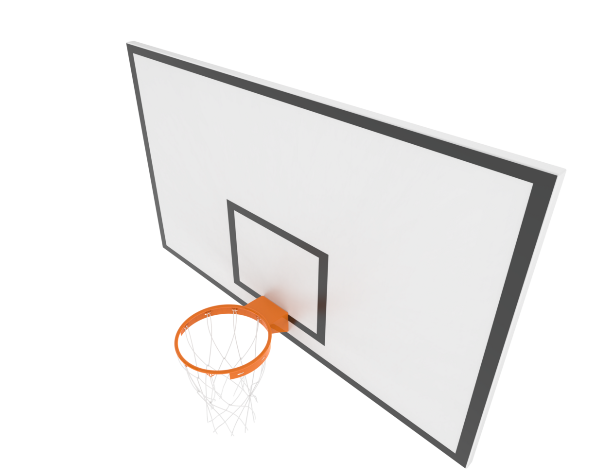Basketball hoop isolated on background. 3d rendering - illustration png