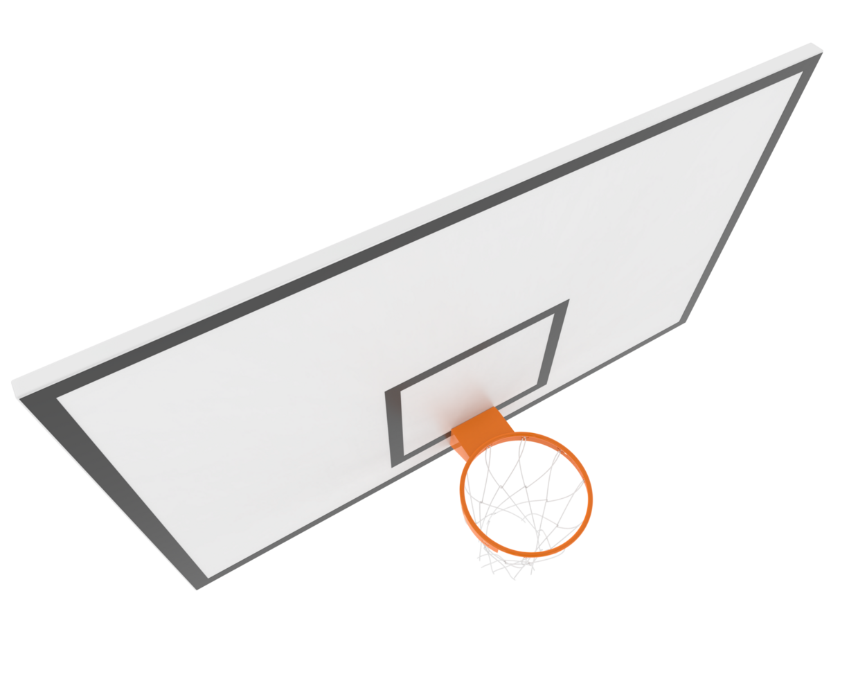 Basketball hoop isolated on background. 3d rendering - illustration png
